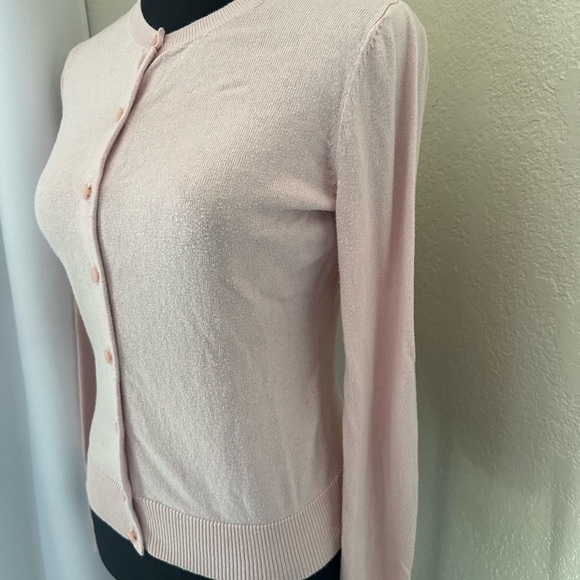 Women's Pink Cardigan Sweater - Picture 3 of 6